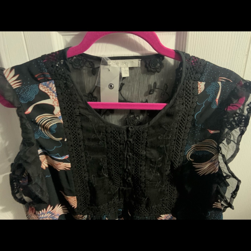 NWT Crane Printed Blouse (Large)